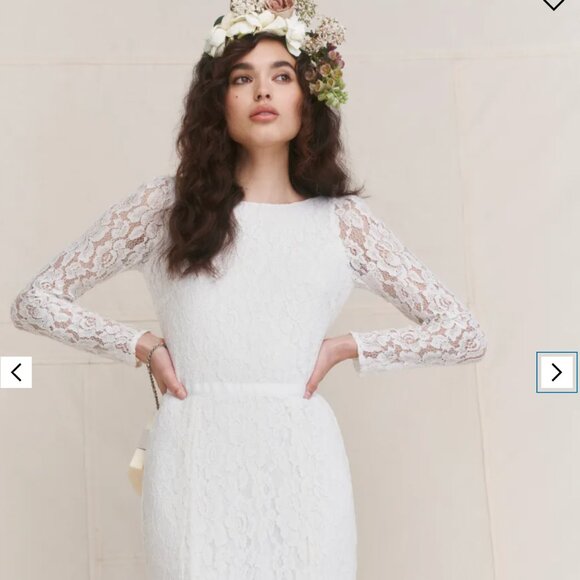 NWT Reformation Hestia Dress Ivory Wedding Dress Size8 - Picture 5 of 13